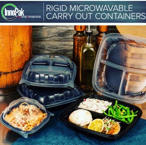 8" Rigid Microwavable Carry Out Container (138 Per Case)