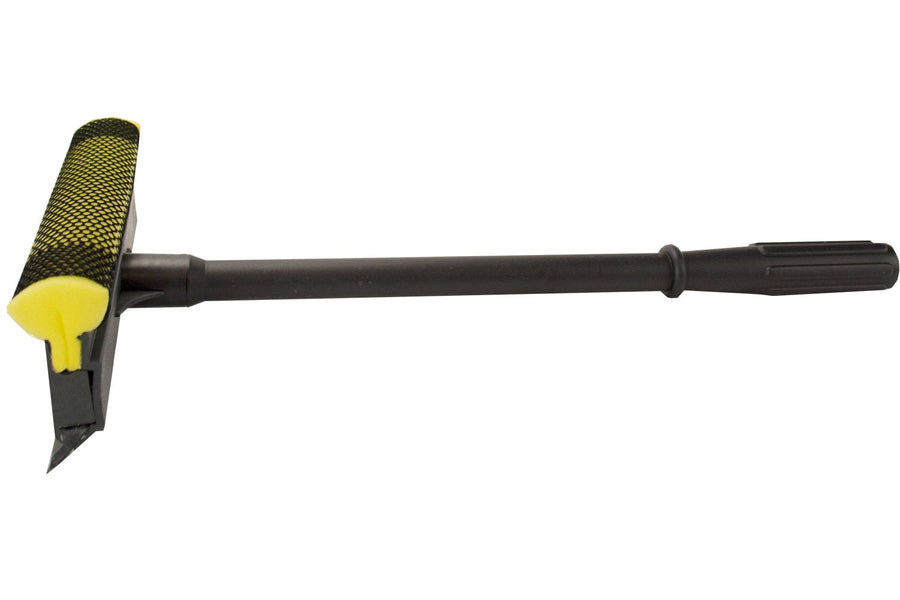 8"Plastic Window Squeegee with Sponge and 15" Handle - Paper Supplies Plus