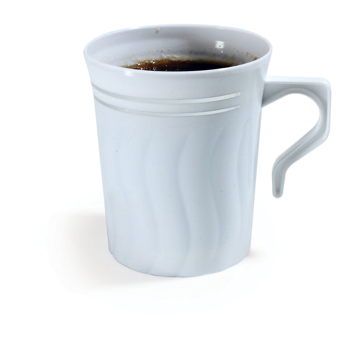 8 oz. Plastic Coffee Mug (Silver Splendor Collection)-120/CS - Paper Supplies Plus
