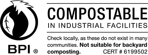 Biodegradable Compostable Bags by Aluf Plastics - 13 Gallon (100ct) ATSM #D6400 Approved - 100% Biodegradable for Industrial and Commercial Composting