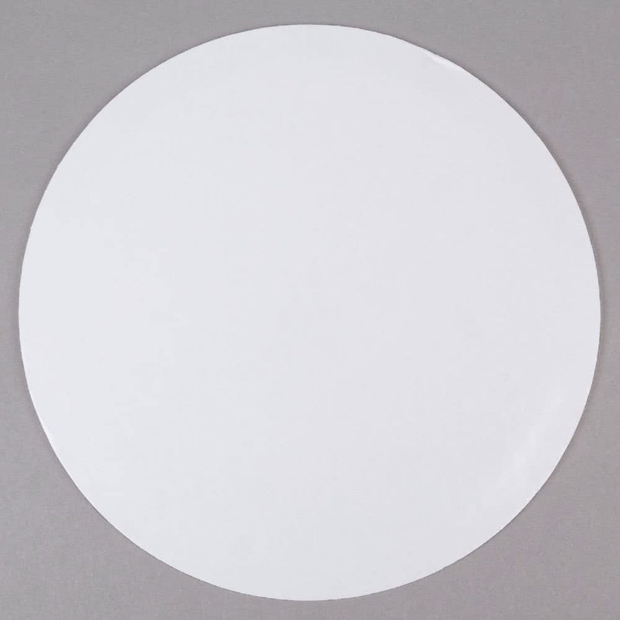 Vineland Packaging 12758: 8" Corrugated Single Wall Cake White (Case of 500)