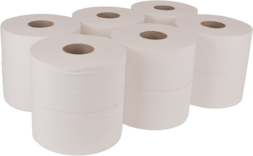 Tork 12024402 Mini Jumbo Bath Tissue Roll, 2-Ply (12 Rolls) - Paper Supplies Plus