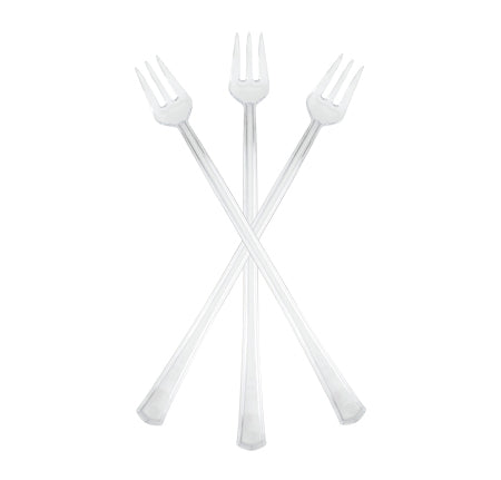 6" Cocktail Forks (Clear)-400/CS - Paper Supplies Plus