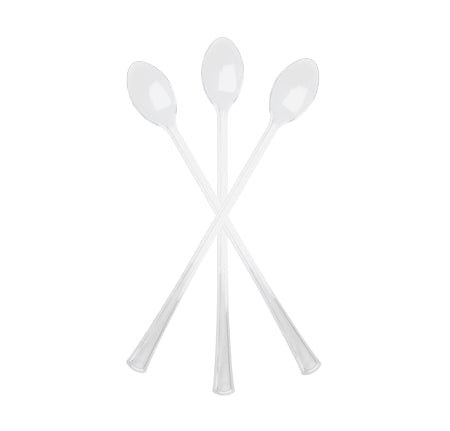 6" Cocktail Spoon (Clear)-400/CS - Paper Supplies Plus