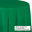 Creative Converting 82" Emerald Green OctyRound Disposable Plastic Table Cover - 12/Case