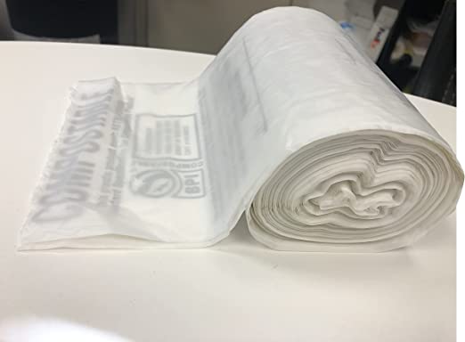 Biodegradable Compostable Bags by Aluf Plastics - 13 Gallon (100ct) ATSM #D6400 Approved - 100% Biodegradable for Industrial and Commercial Composting