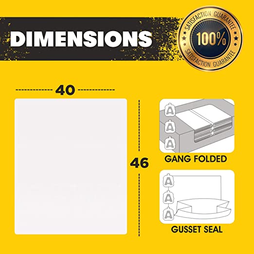 Aluf Plastics 174612CL Clear Trash Bags (40–45 Gallon, 40x46, 1.2 Mil) – 100/Case