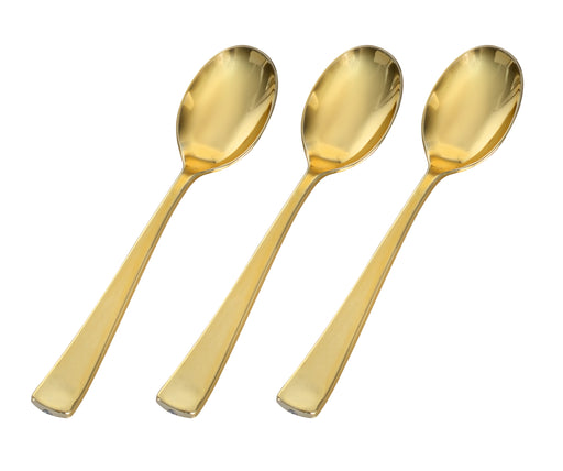 Heavy Weight Golden Spoons (6.25") - Paper Supplies Plus