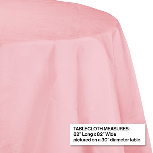 Creative Converting 82" Classic Pink OctyRound Disposable Plastic Table Cover - 12/Case
