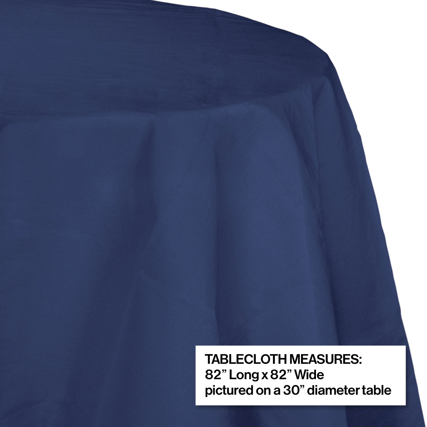 Creative Converting 82" Navy OctyRound Disposable Plastic Table Cover - 12/Case