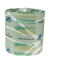 Atlas Paper Mills Green Heritage 1 ply Bathroom Tissue (1000 sheets, 4.5" x 3.8" - 96 Rolls/CS) - Paper Supplies Plus