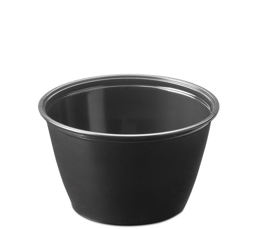 4oz Black Polypro Soufflé Cup (2,500 Per Case)