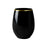12 oz. Black with Gold Stemless Plastic Wine Glasses (64 Per Case)