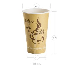 Classic Design 16oz Paper Hot Cup - Paper Supplies Plus