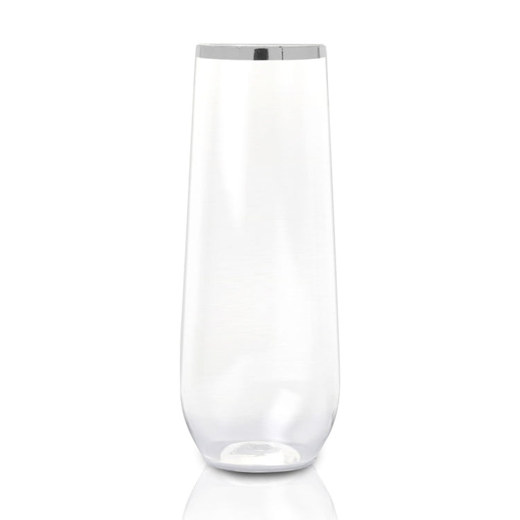 9 oz.  Stemless Disposable Plastic Champagne Flutes