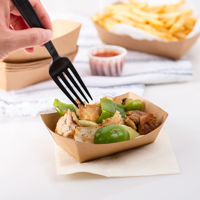 0.5 lb Food Tray - Kraft - 1,000 Trays Per Case