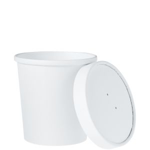 Dart 12 oz White - Food Container/Lid Combo (250/CS) - Paper Supplies Plus