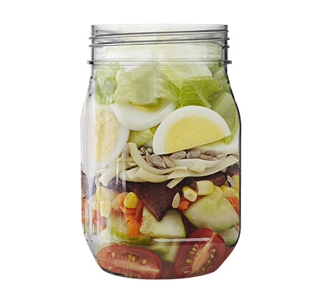 16 oz. Mason Jar, PETE-PLASTIC  (64 JARS) - Paper Supplies Plus