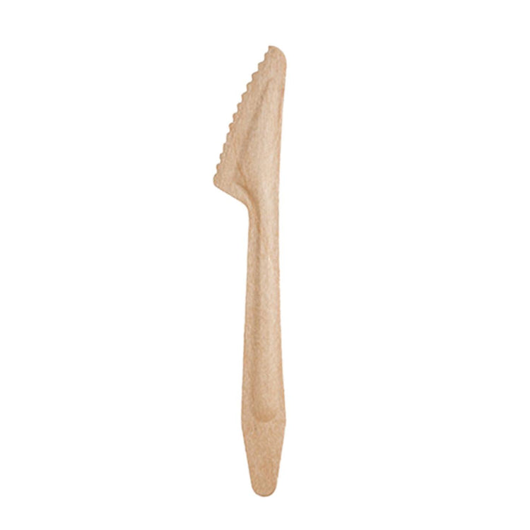 6.5" Natural Birch Disposable Eco-Friendly Dinner Knives (600 Knives Per Case)