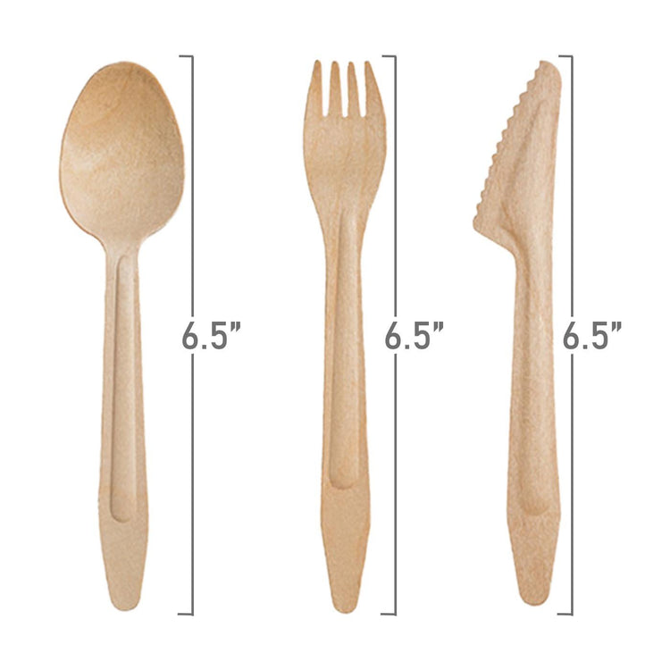 6.5" Natural Birch Disposable Eco-Friendly Dinner Spoons (600 Spoons Per Case)