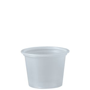 Dart 1 oz Plastic Soufflé Cup - Translucent - Paper Supplies Plus