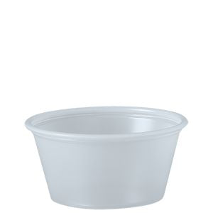 Dart 2 oz Plastic Soufflé Cup - Translucent (2,500/CS) - Paper Supplies Plus