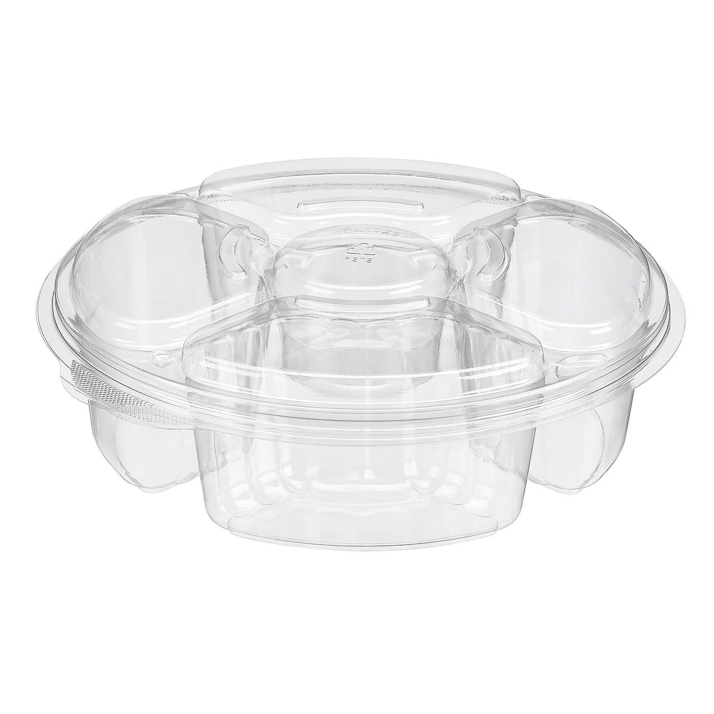 Inline Plastics PL065C 5 COMPARTMENT PLATTER COMBO WITH LID (100/CS)