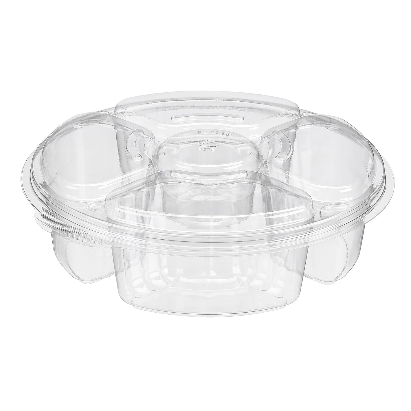 Inline Plastics PL065C 5 COMPARTMENT PLATTER COMBO WITH LID (100/CS)
