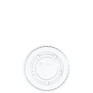 Dart 1oz Plastic Portion Cup Lid - Clear - Paper Supplies Plus