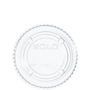 Dart 2oz Medium Plastic Portion Cup Lid - Clear (2,500/CS) - Paper Supplies Plus