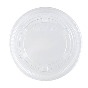 Dart 4oz Large Plastic Portion Cup Lid - Clear (2,500/CS) - Paper Supplies Plus