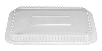 Plastic Dome Lid for 5 lb. Oblong Pan-250/Case - Paper Supplies Plus