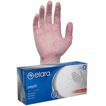 Vinyl Clear Powdered Gloves 10/100 (1000 Gloves Per Case)