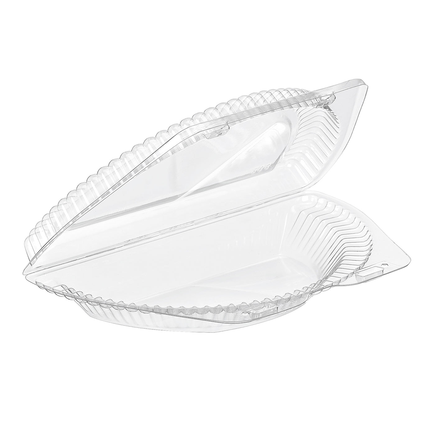 SLP208 HALF PIE HINGED CONTAINER (250/CS) - Paper Supplies Plus