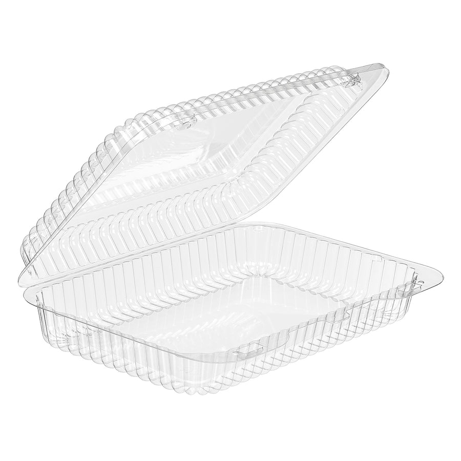 SLP30 clear hinged container, 53oz rectangular clamshell with barlock closure, 300 per case