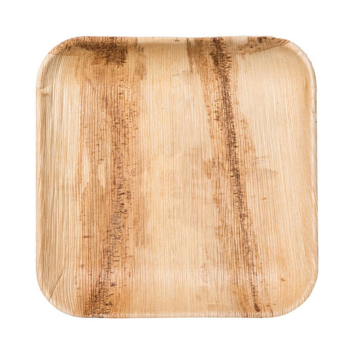 11" Square Palm Leaf Disposable Eco-Friendly Platters (100/Case)