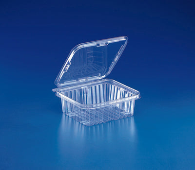 Futura 63 oz Silver Plastic Tamper-Evident 5-Compartment Container