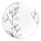 7.5" White with Silver Antique Floral Round Plastic Disposable Dinner Plates (120 Per Case)