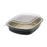 Pactiv Y6710-Aluminum Carry-Out Container, Black and Gold Base with Clear Dome, 50 ct.