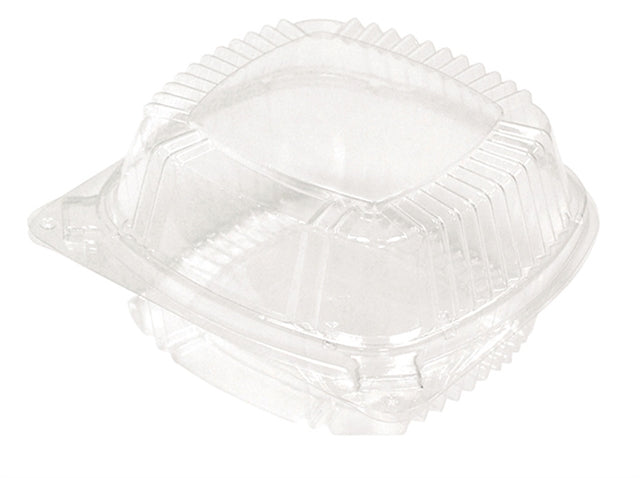 SMARTLOCK 6" HINGE SANDWICH CONTAINER-CLEAR (500/CS) - Paper Supplies Plus