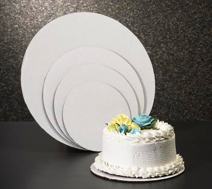Vineland Packaging 12757: 7" Corrugated Single Wall Cake White (Case of 500)