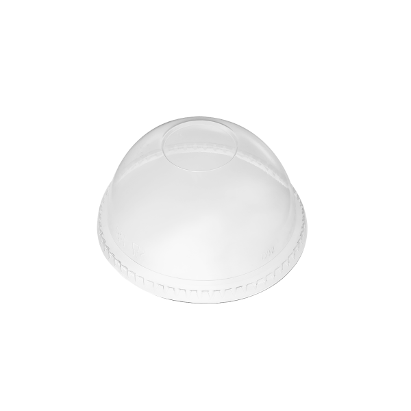 Karat 92mm PET Plastic Dome Lids - No Hole - 1,000 ct