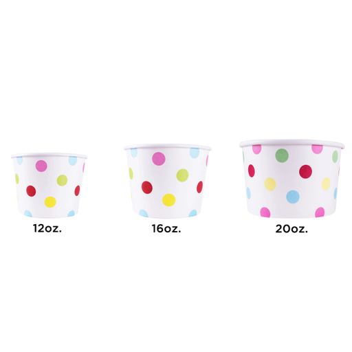 Karat 16oz Food Containers - Dots (112mm) - 1,000 ct