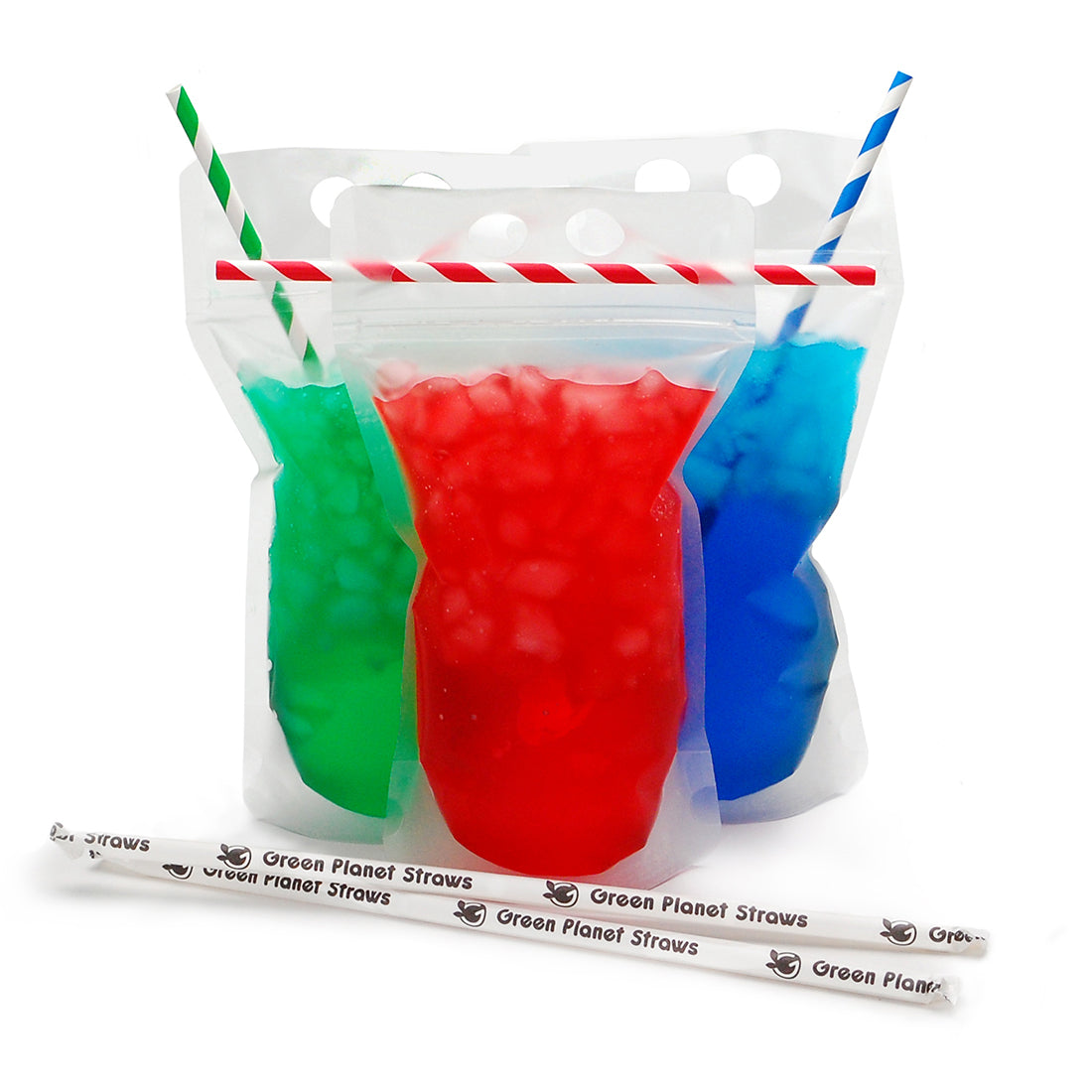 16oz Pouch - 5" x 9" + 3"BG 3.6 mil Beverage To-Go Zipper Pouch, 1000/CS