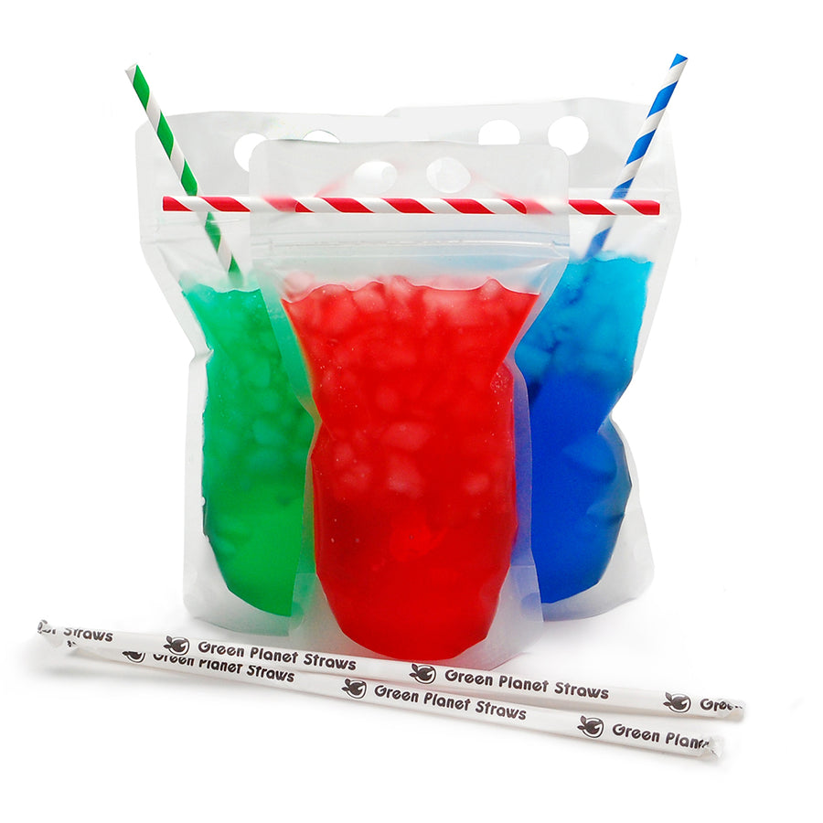 16oz Pouch - 5" x 9" + 3"BG 3.6 mil Beverage To-Go Zipper Pouch, 1000/CS