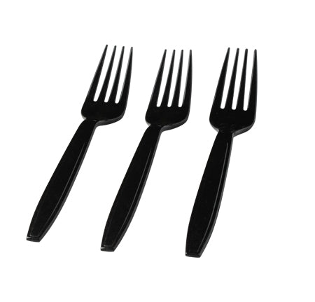 100pcs Heavy Duty Clear Plastic Forks Elegant Disposable Cutlery