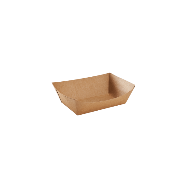 0.5 lb Food Tray - Kraft - 1,000 Trays Per Case
