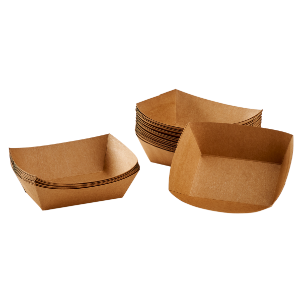 1.0 lb Food Tray - Kraft - 1,000 Trays Per Case