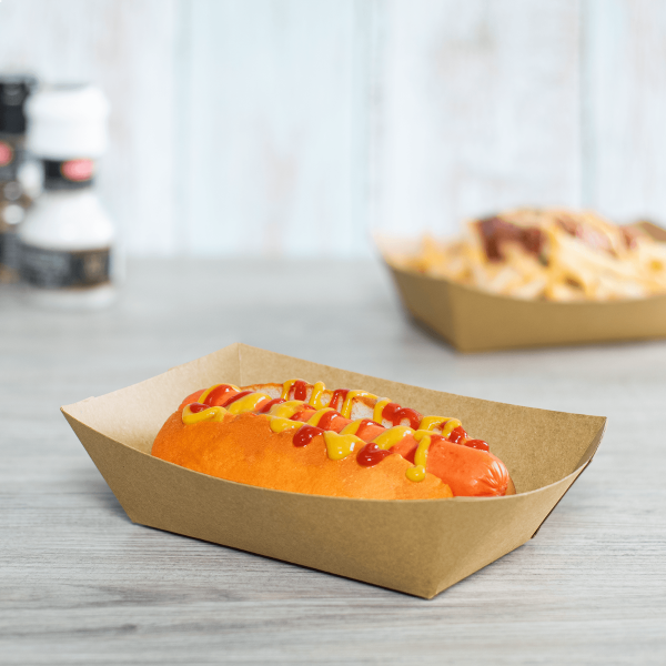 3.0 lb Food Tray - Kraft - 500 Trays Per Case