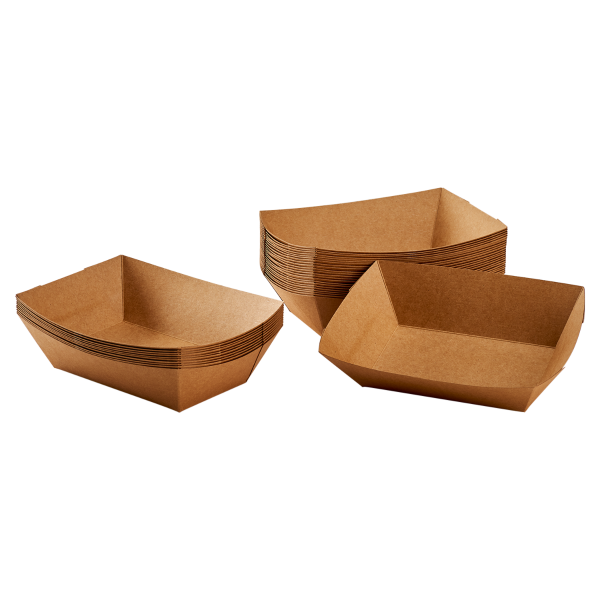 3.0 lb Food Tray - Kraft - 500 Trays Per Case